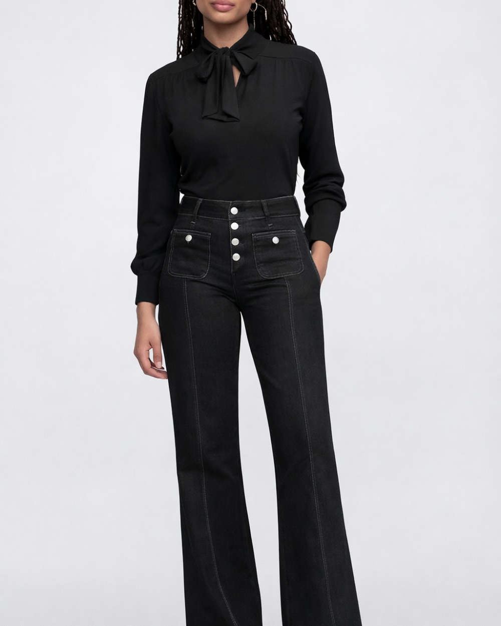 Slim Fit Stretch Flared Jeans