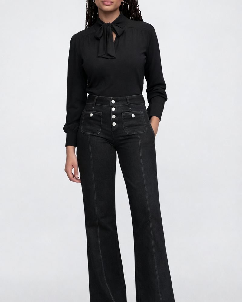 Slim Fit Stretch Flared Jeans