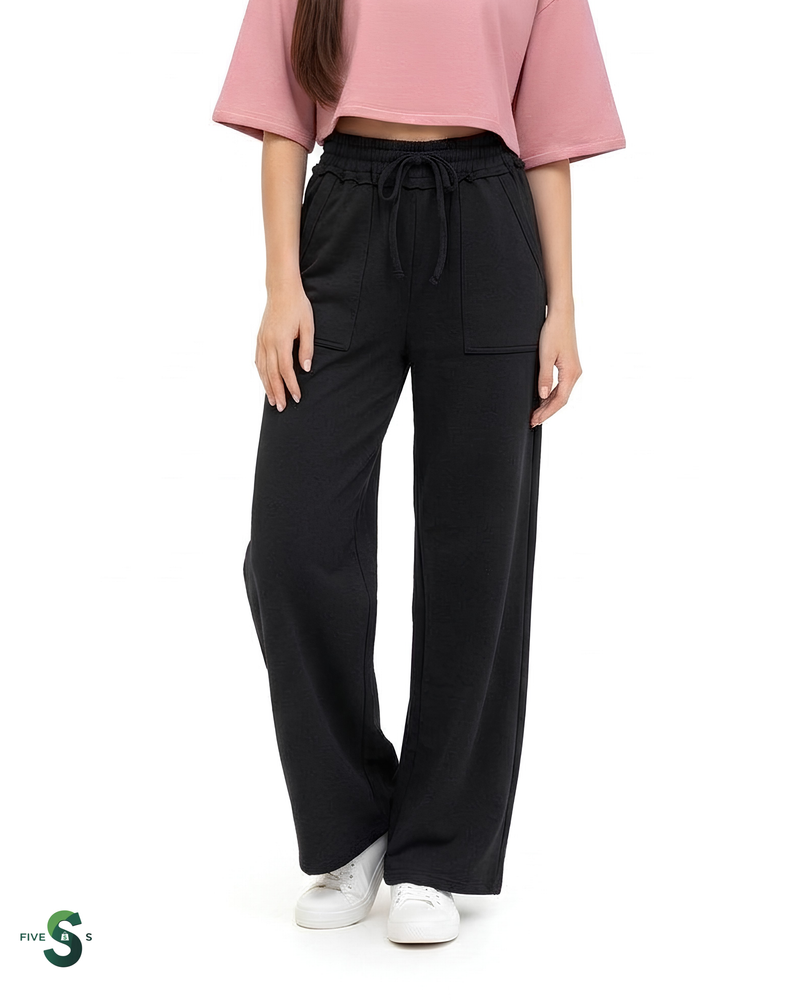 Zenana French Terry Wide Leg Sweatpants