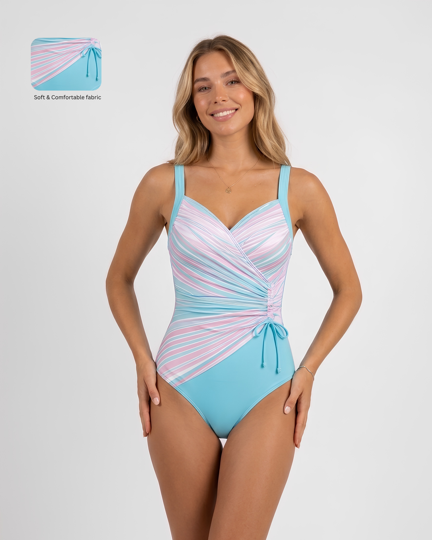 Wrap Front One-Piece Swimsuit