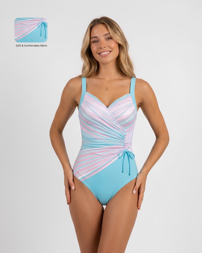 Wrap Front One-Piece Swimsuit