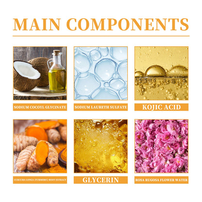 Hoygi Brightening Facial Cleanser, Deep Clean Facial Skin Fade Acne Mark Acne Mark Moisturizing Whitening Beauty