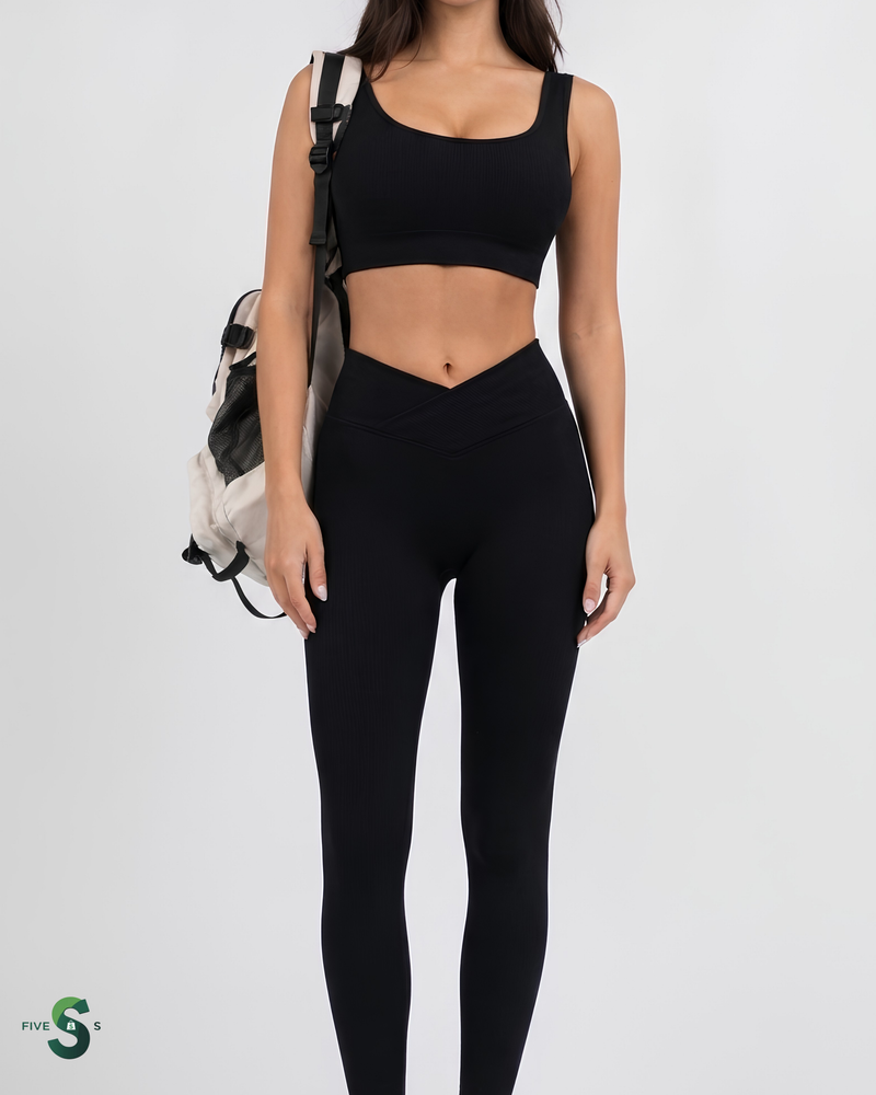 RIBBED SEAMLESS GYM SET