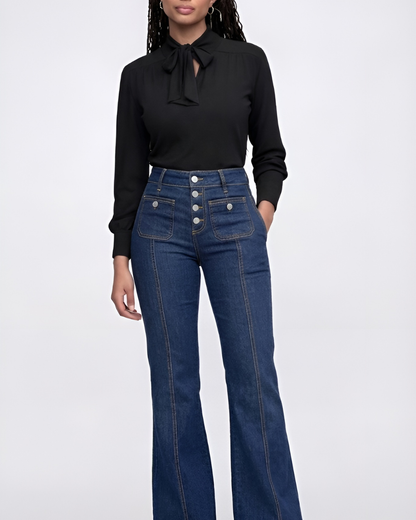 Slim Fit Stretch Flared Jeans