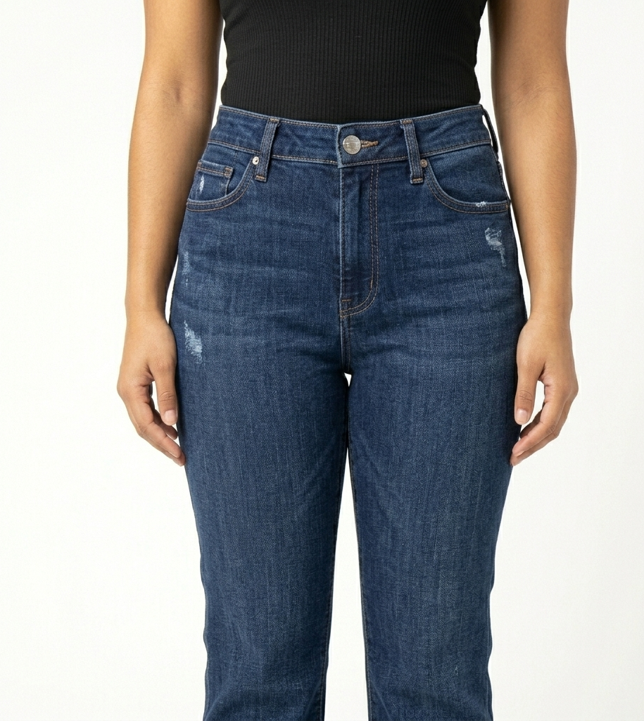 High Waist Tummy Control Wide Leg Jeans for Women