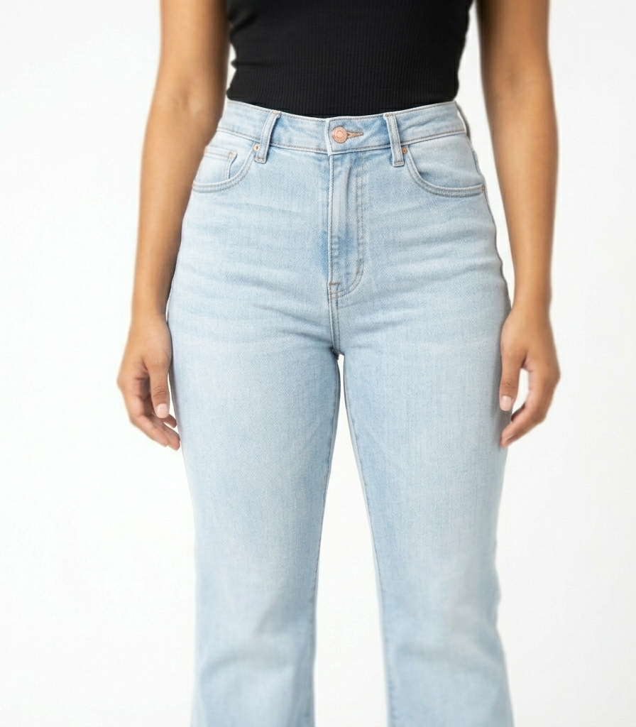 High Waist Tummy Control Wide Leg Jeans for Women