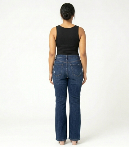 High Waist Tummy Control Wide Leg Jeans for Women