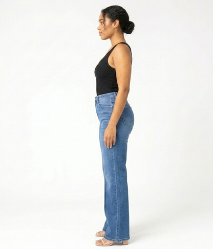High Waist Tummy Control Wide Leg Jeans for Women