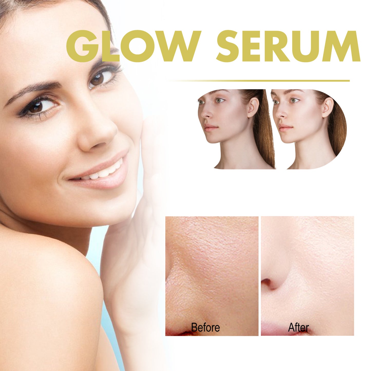 Hoygi Glow Serum, Moisturizing And Whitening Skin To Reduce Facial Spots And Fine Lines